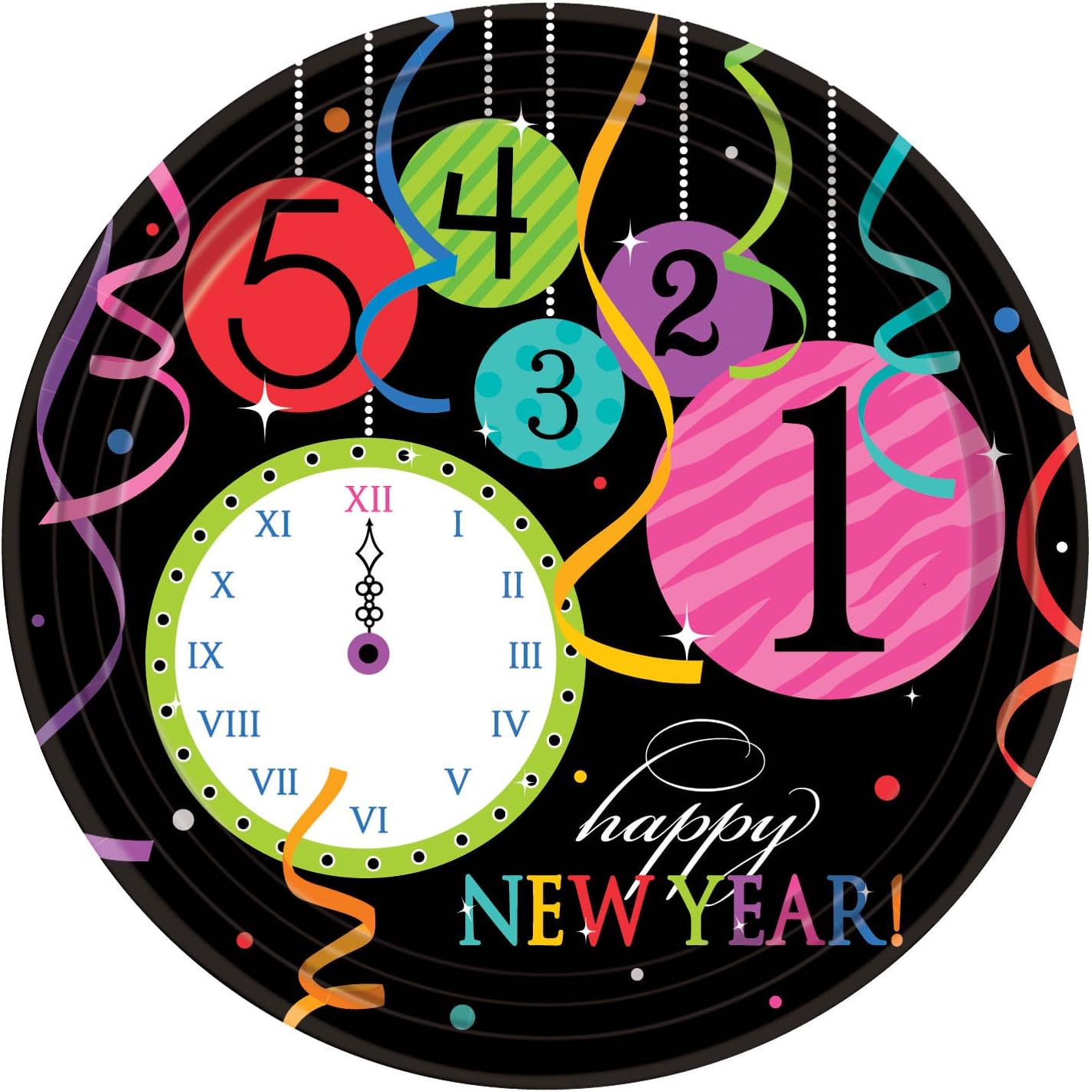 10.25" Paper Plates - Wild New year (8ct)