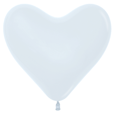 11" Fashion White Heart (50ct) - Sempertex