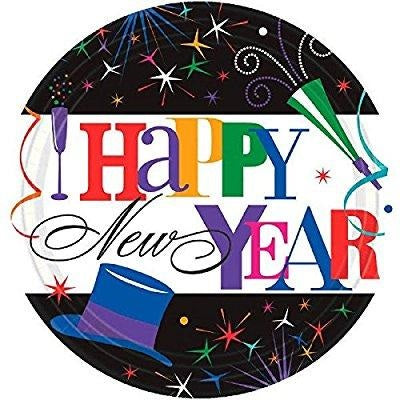 7" Paper Plates - Ring in the New Year (60ct) - Amscan
