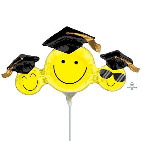 14" Happy GRAD Faces - Mini Shape - Air Fill & Heat Seal