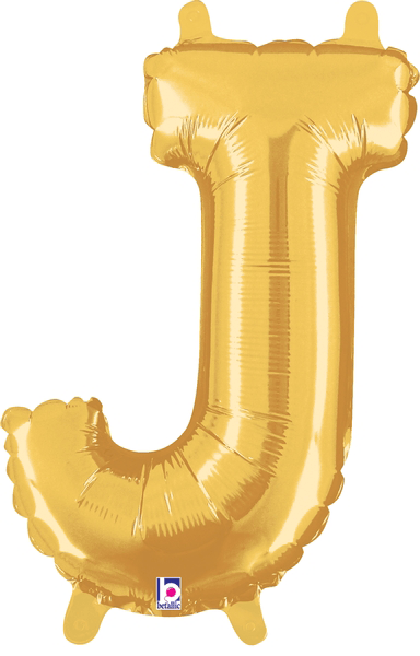 14" Megaloon Jr. Letter J - Gold (5ct)