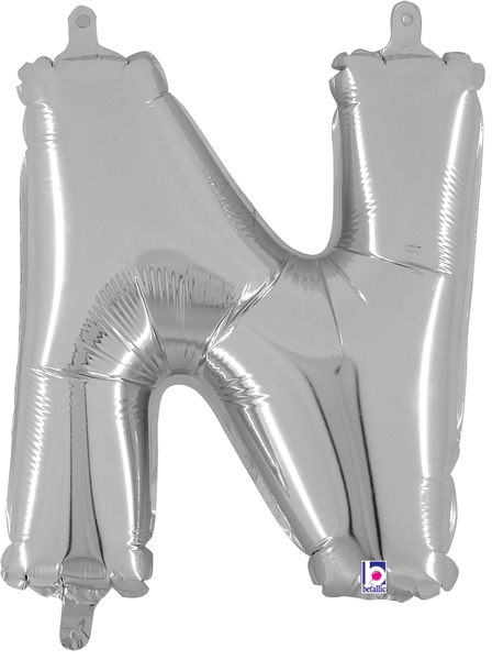 14" Megaloon Jr. Letter N - Silver (5ct)