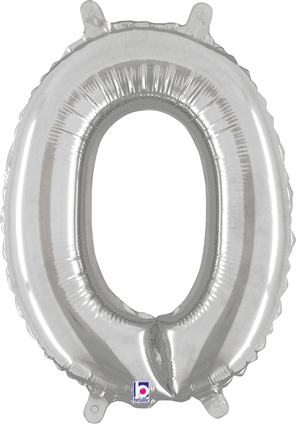 14" Megaloon Jr. Letter O - Silver (5ct)