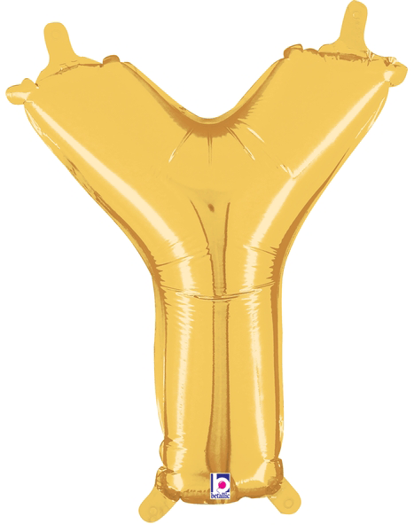 14" Megaloon Jr. Letter Y - Gold (5ct)