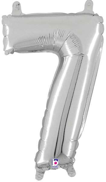 14" Megaloon Jr. Number 7 - Silver (5ct)