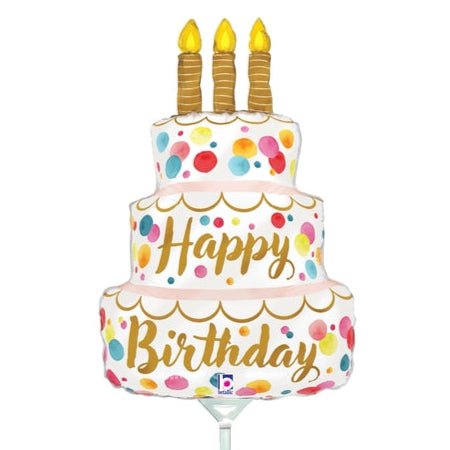 14" Satin Birthday Pink Cake