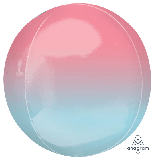 15" Ombre Orbz - Pastel Pink & Blue