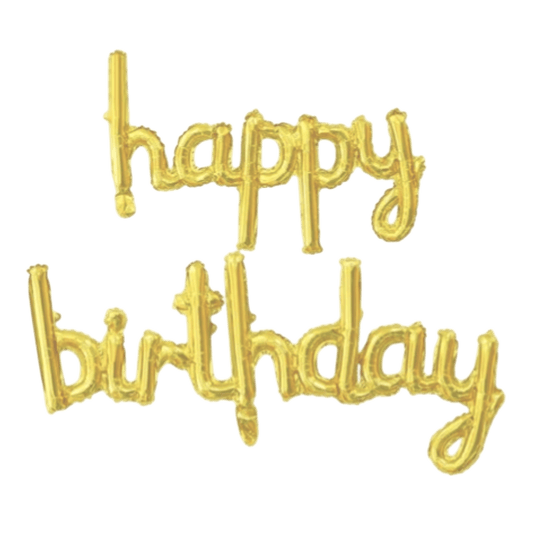 16" Balloon Banner - Cursive Happy Birthday