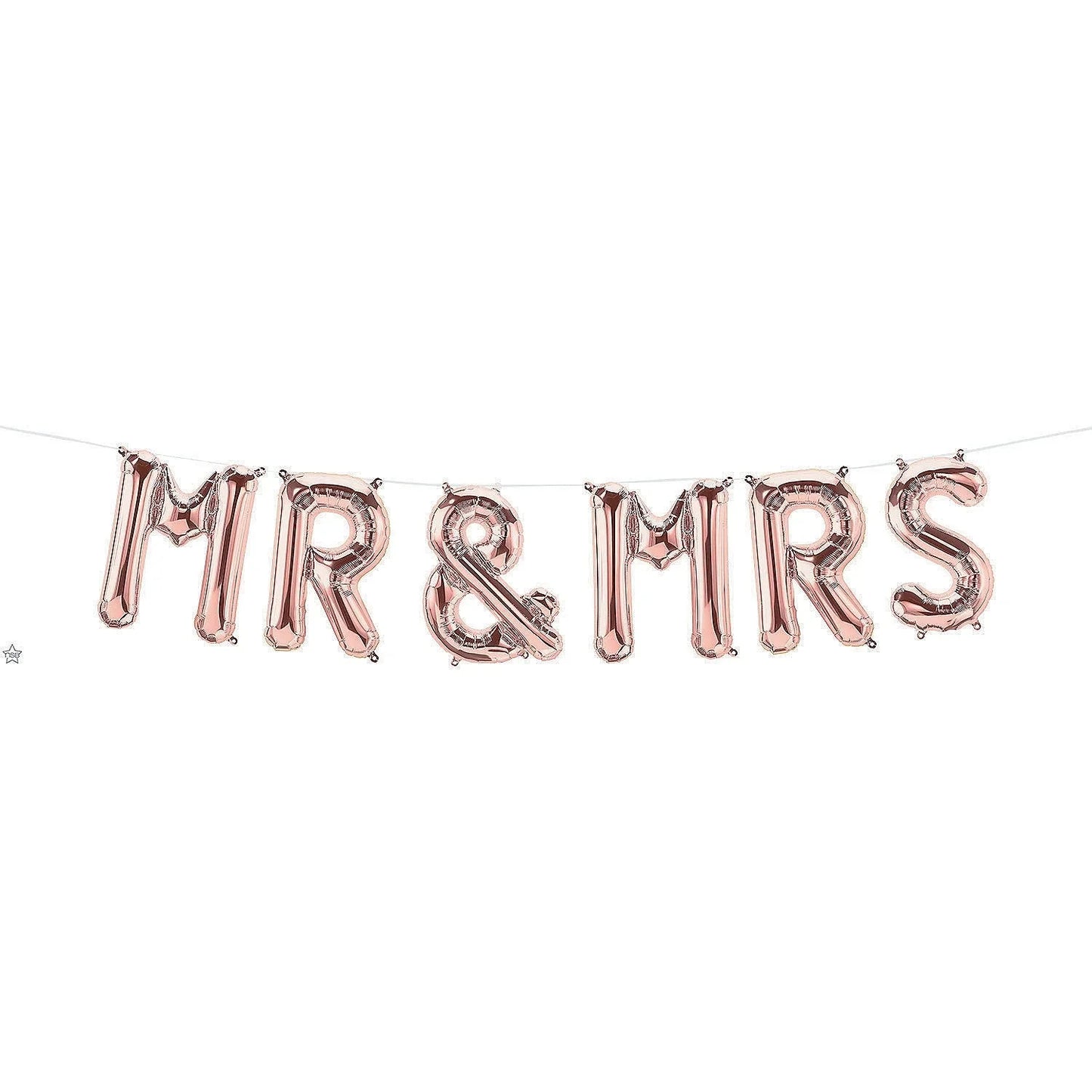 16" Balloon Banner - Mr & Mrs - Rose Gold - Northstar Balloons