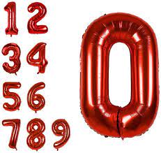 16" Balloon Numbers - Red - Party America