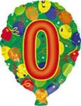 18" Balloon Shape - Number 0
