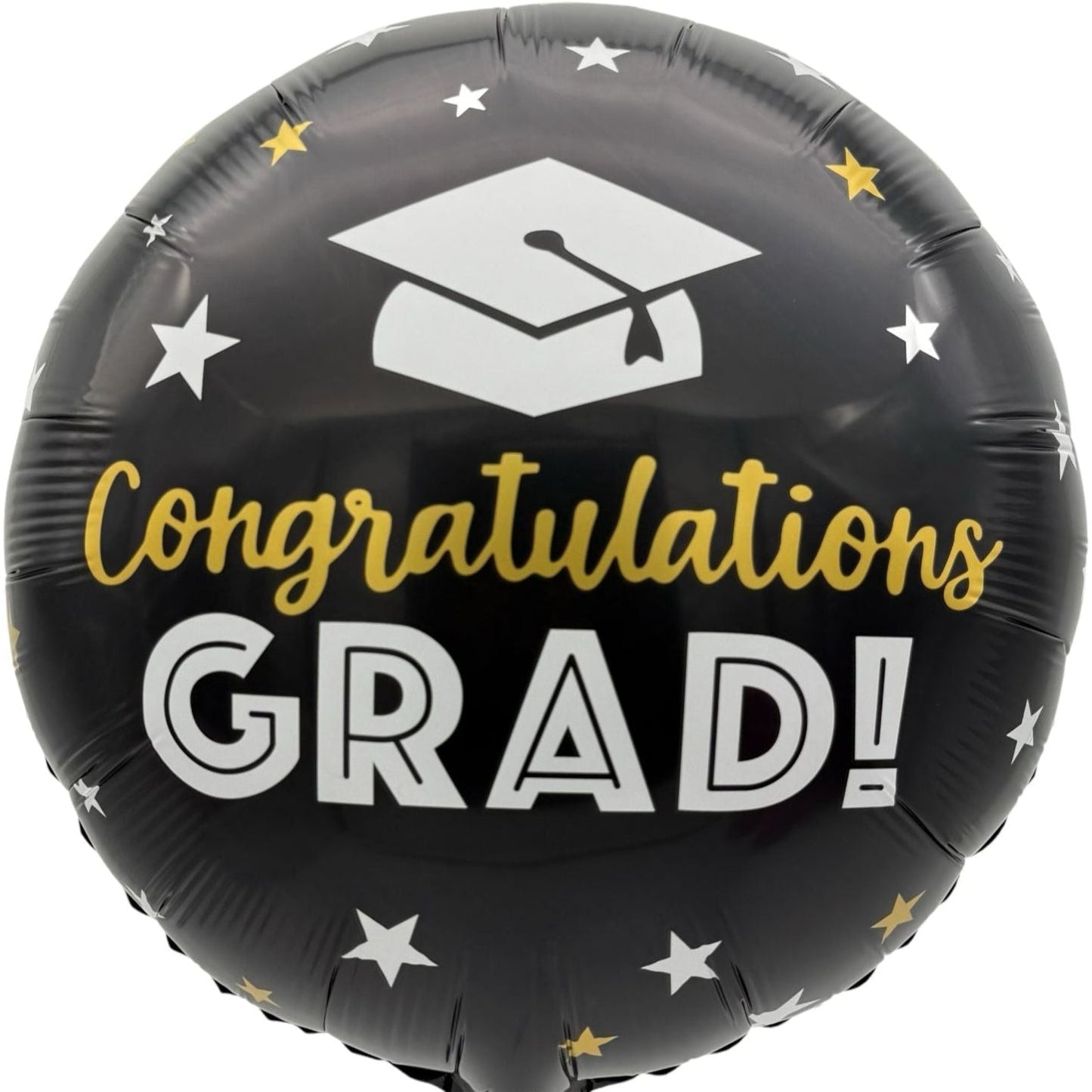18" Congrats Grad Black With Stars - 50ct - Party America