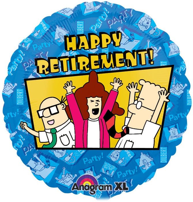 18" Dilbert Happy Retirement