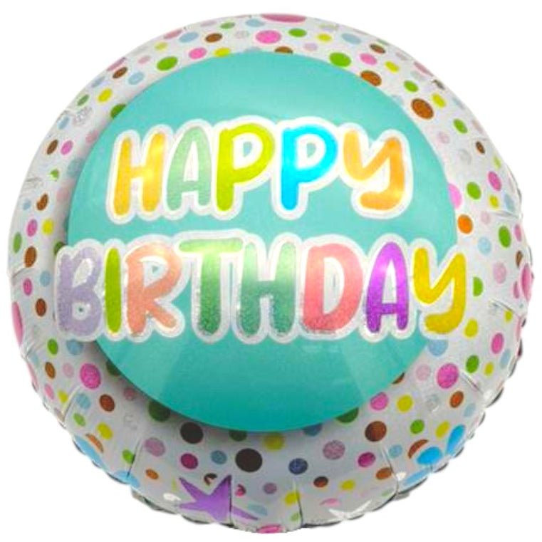 18" Happy Birthday - Dots & Flowers - 20ct - Party America