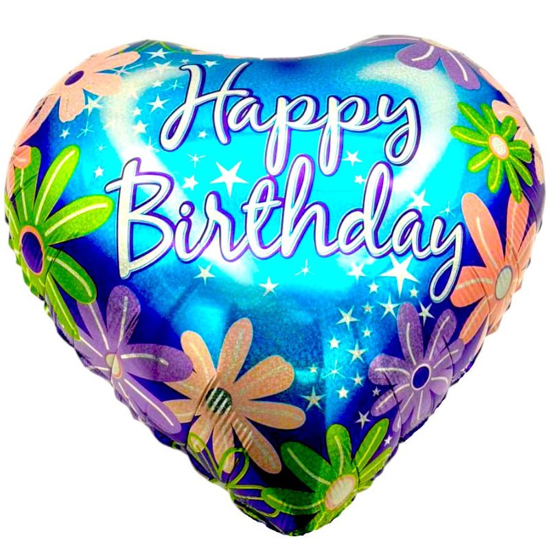 18" Happy Birthday - Flowers - 20ct - Party America
