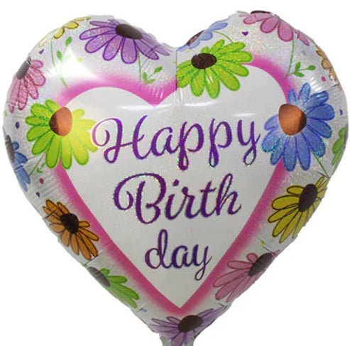 18" Happy Birthday - Flowers - 20ct - Party America