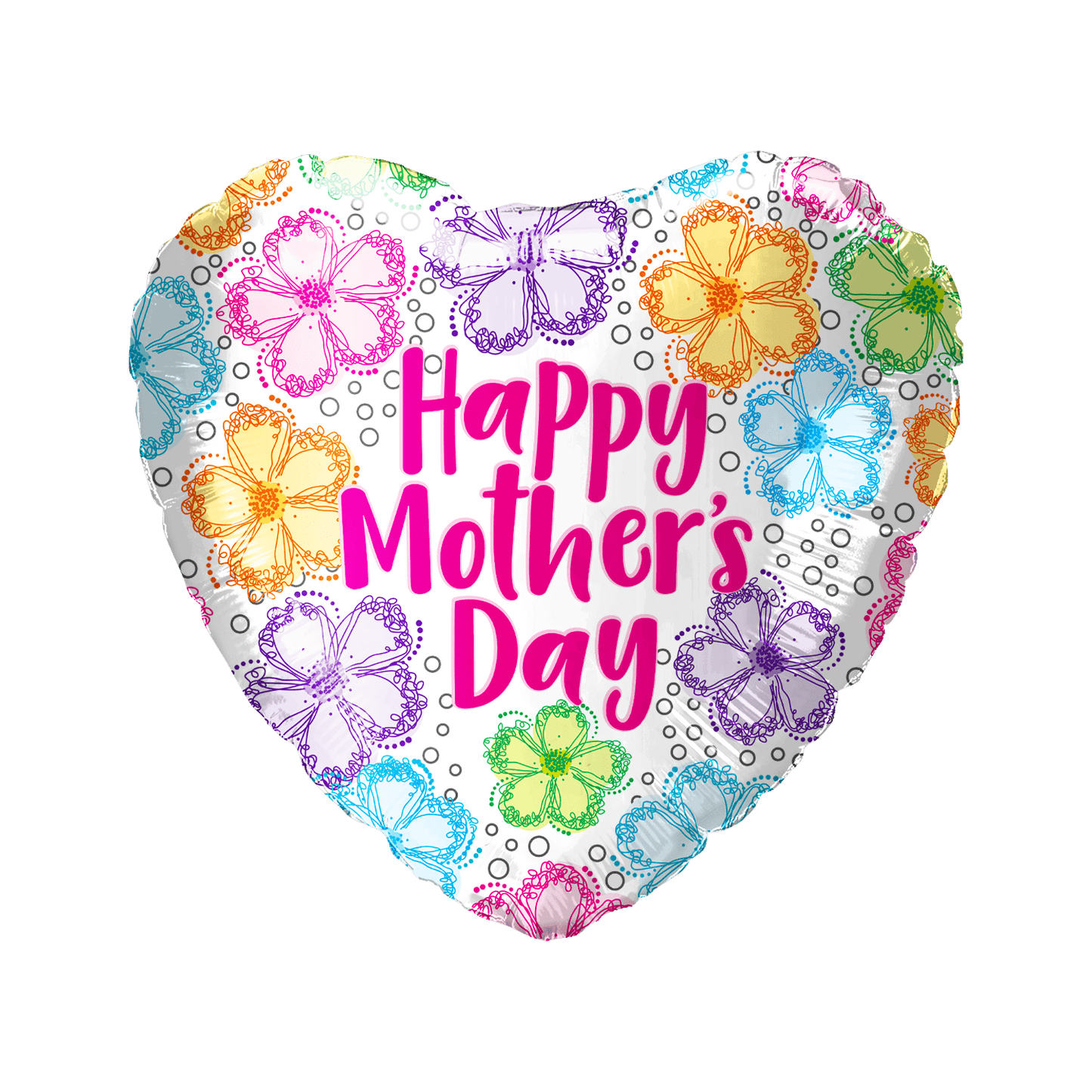 18" Happy Mother's Day Colorful Daisy - 50ct - Party America