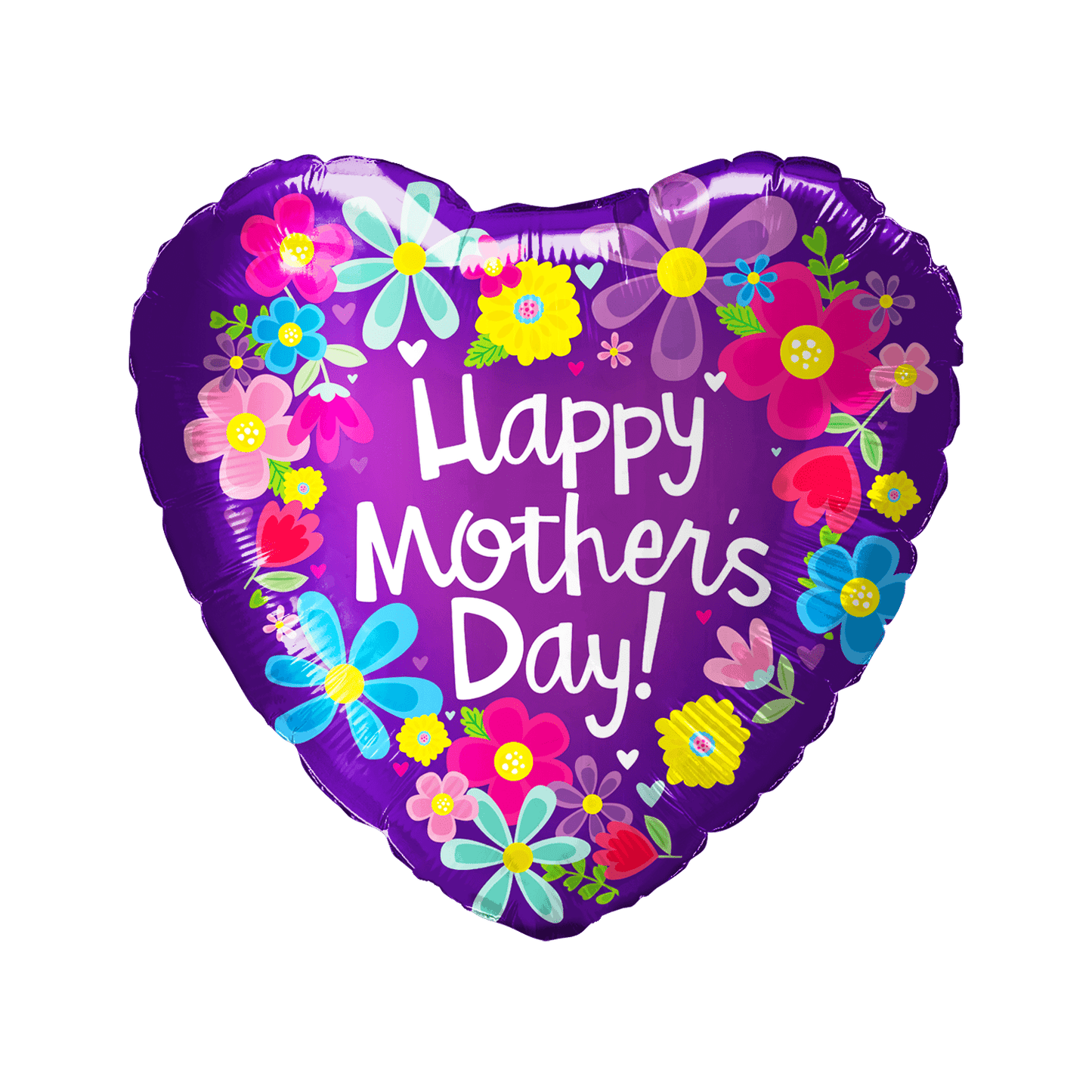 18" Happy Mother's Day Purple Floral - 50ct - Party America