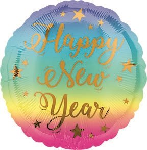 18" Ombre Happy New Year (10ct)