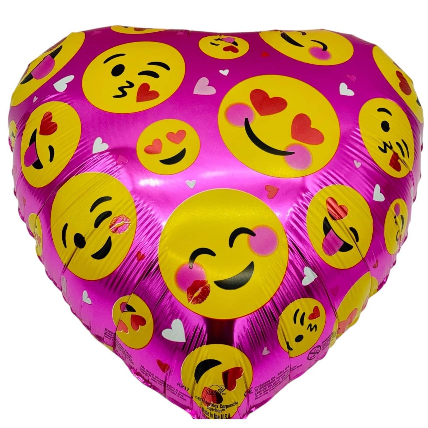 18" Pink Heart with Emojis (100ct)