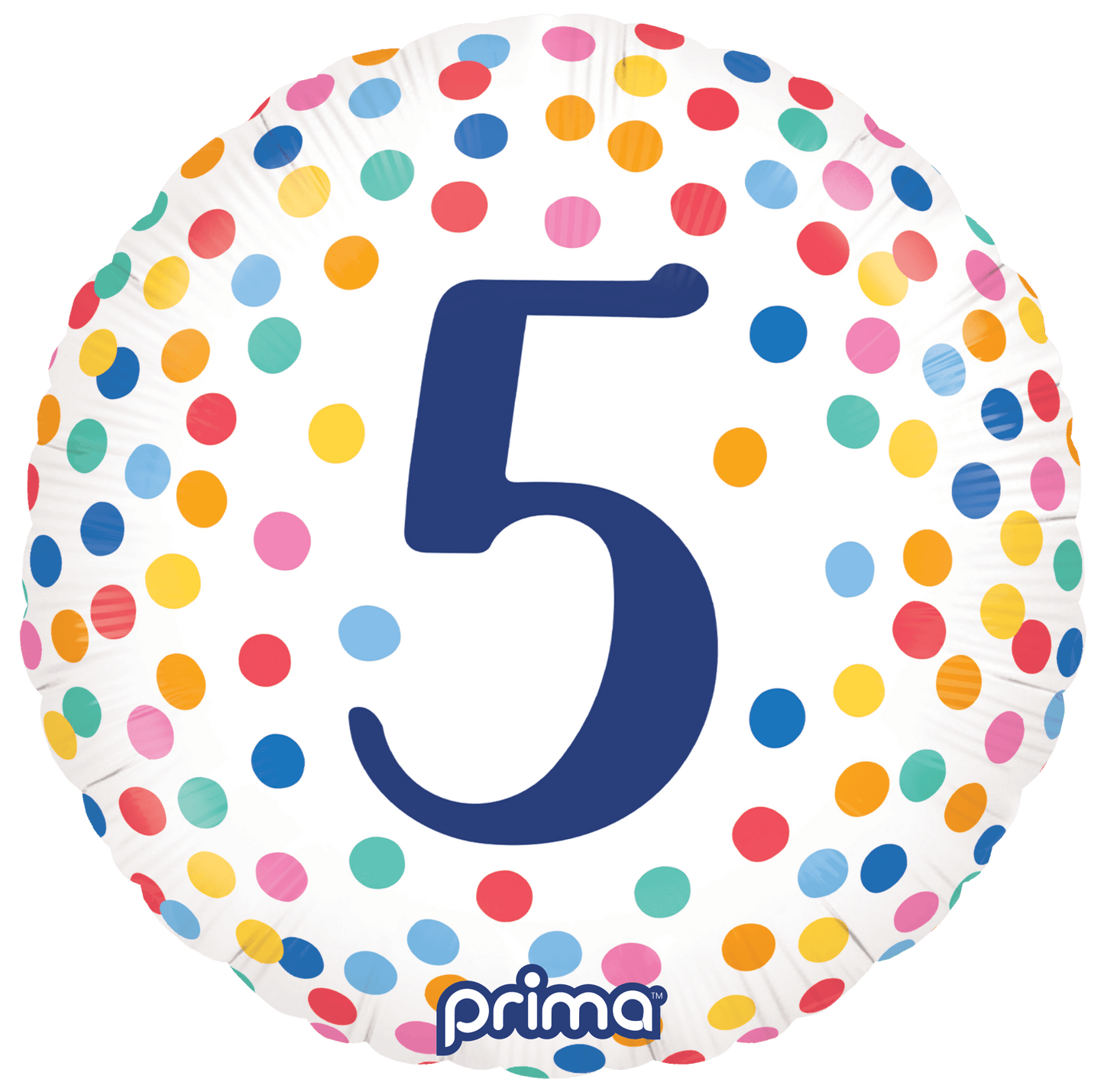 18" Round Happy Birthday Confetti Numbers 1 - 5