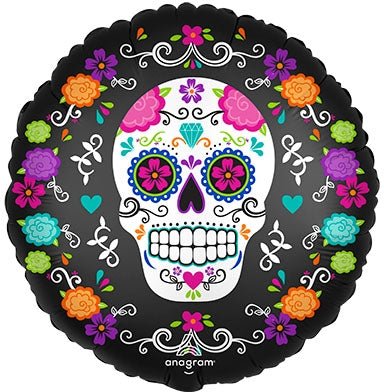 18" Sugar Skull & Marigolds (10ct)