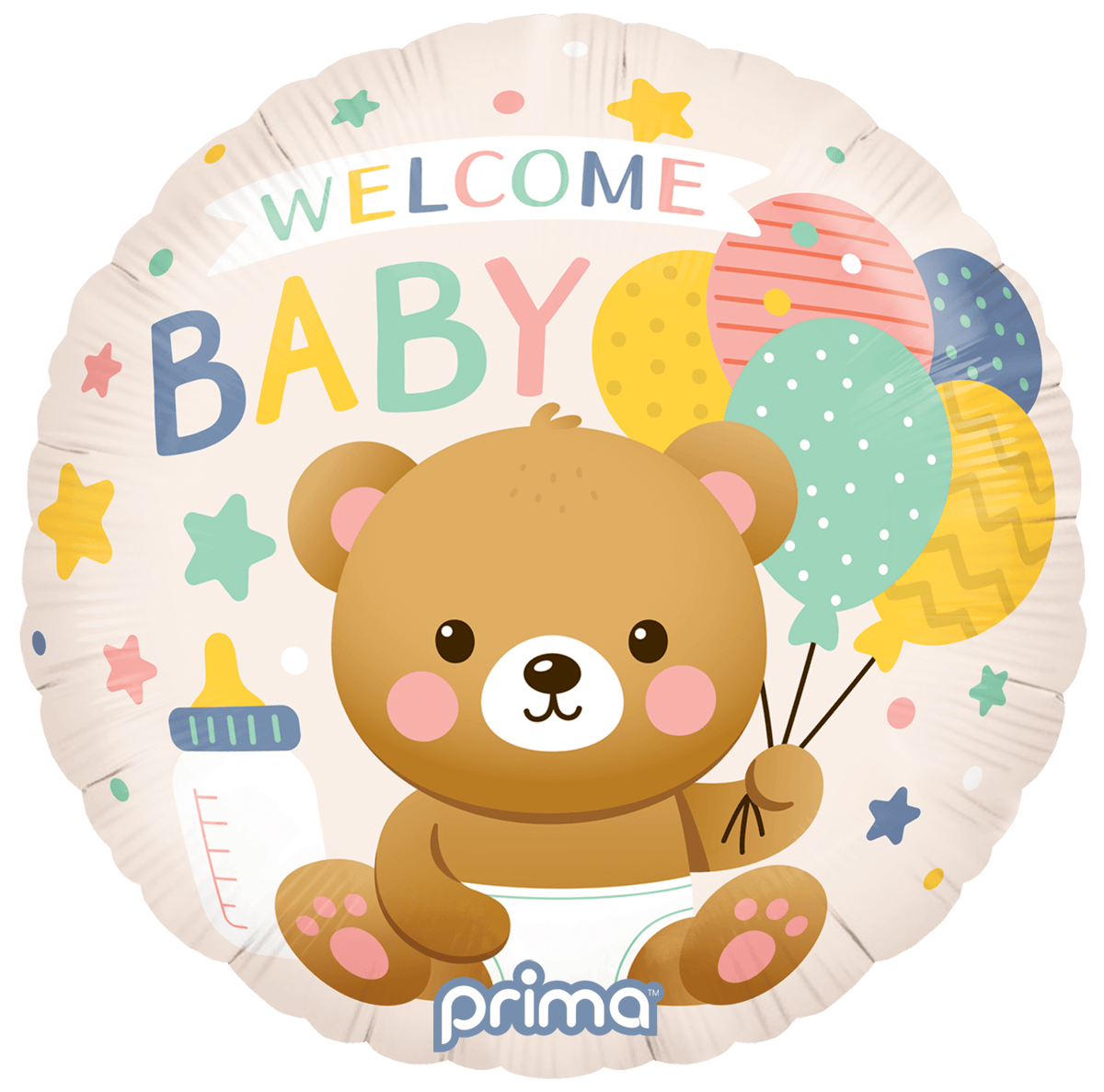 18" Welcome Baby Bear w/ Balloons