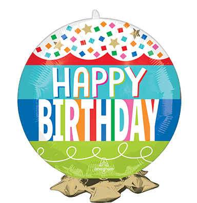 19" Frillz - Rainbow Birthday Wishes - Anagram