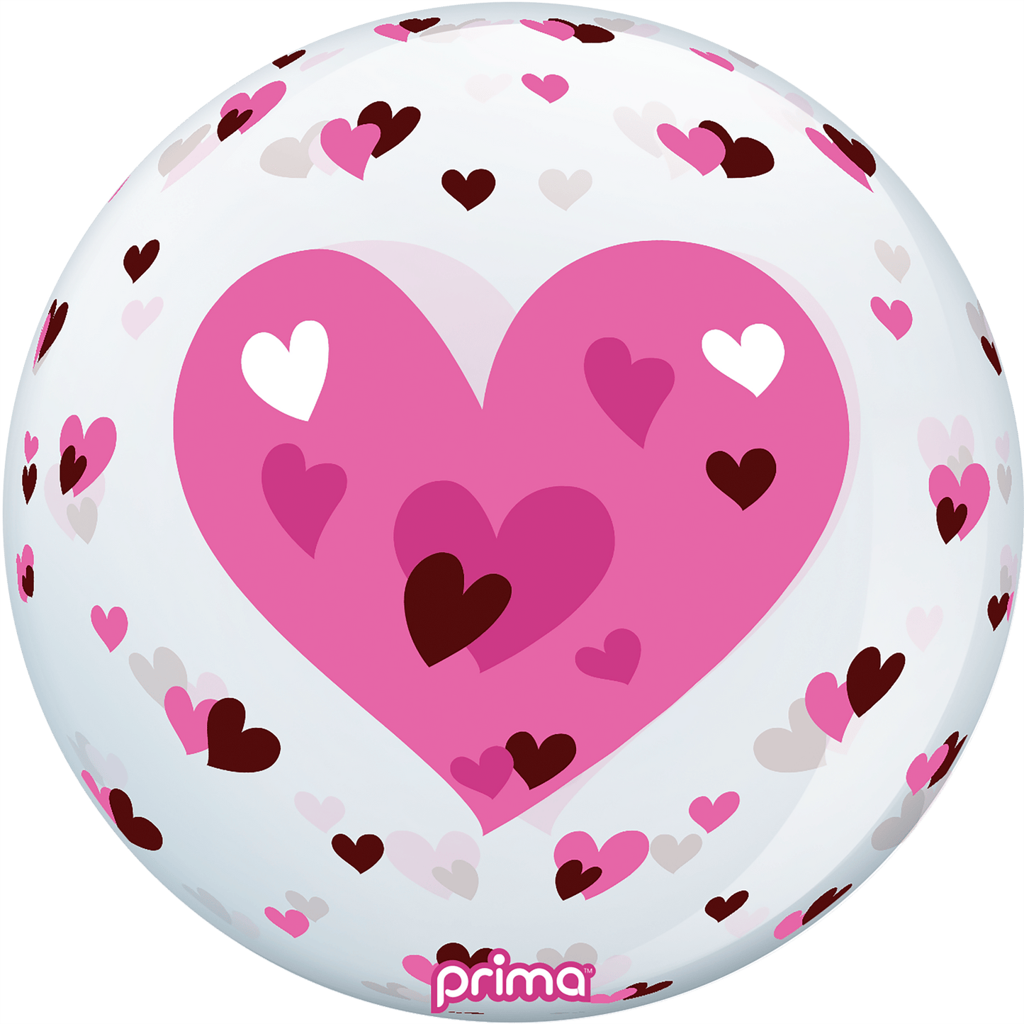 20" Pink Hearts Sphere