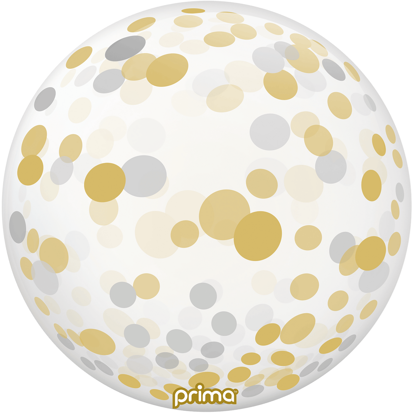 20" Sphere - Silver Gold Confetti