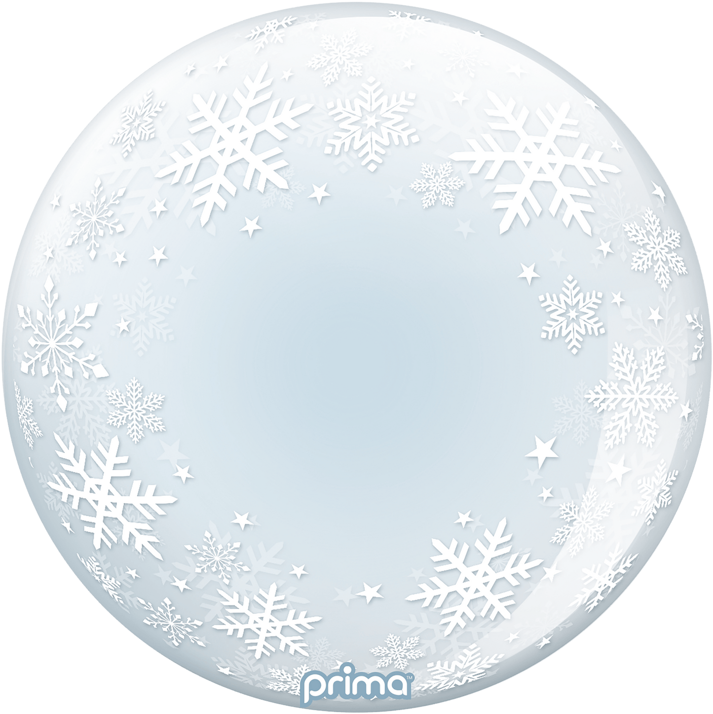 20" White Snowflakes Sphere