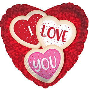 9" I Love You - Cookie Heart (100ct) - CTI Balloons