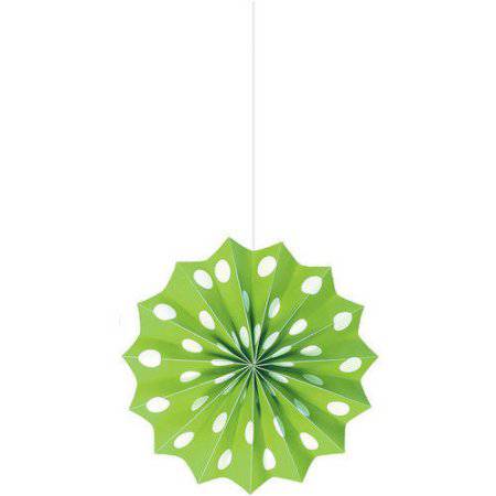 8" Kiwi Paper Fans, 5 Count - Amscan