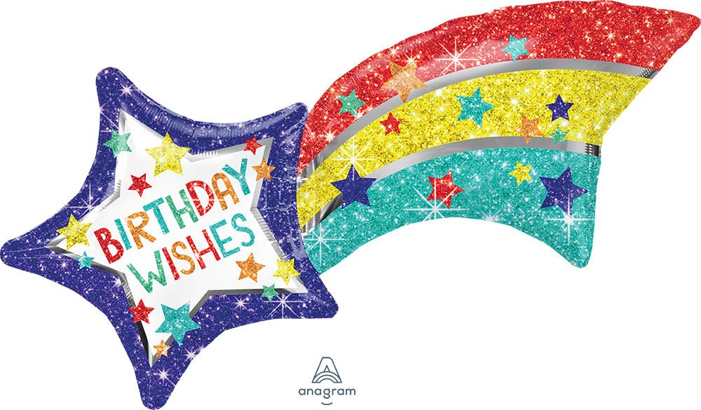27" Birthday Wishes Shooting Star (5ct)