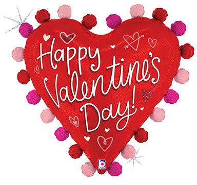 27" Pom Pom Valentine Heart