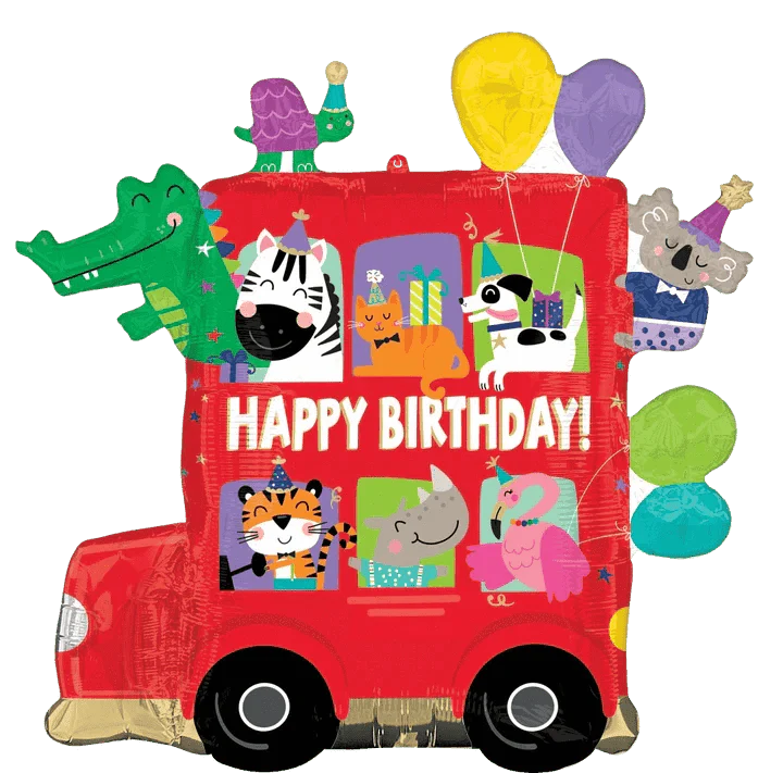 28" Birthday Party Bus