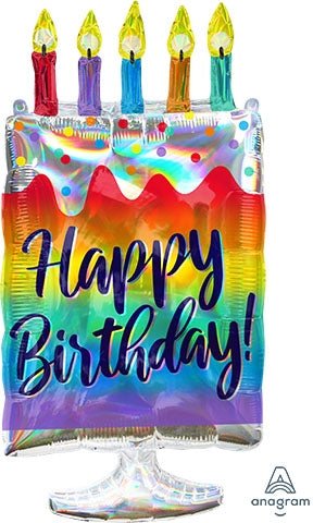 30" Iridescent Birthday Cake