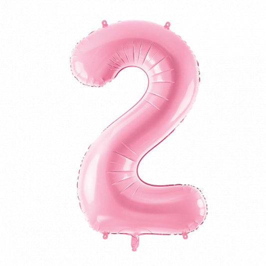 34" Balloon Numbers - Pastel Pink - Party America