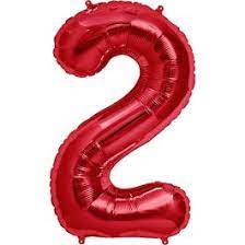 34" Balloon Numbers - Red - Party America