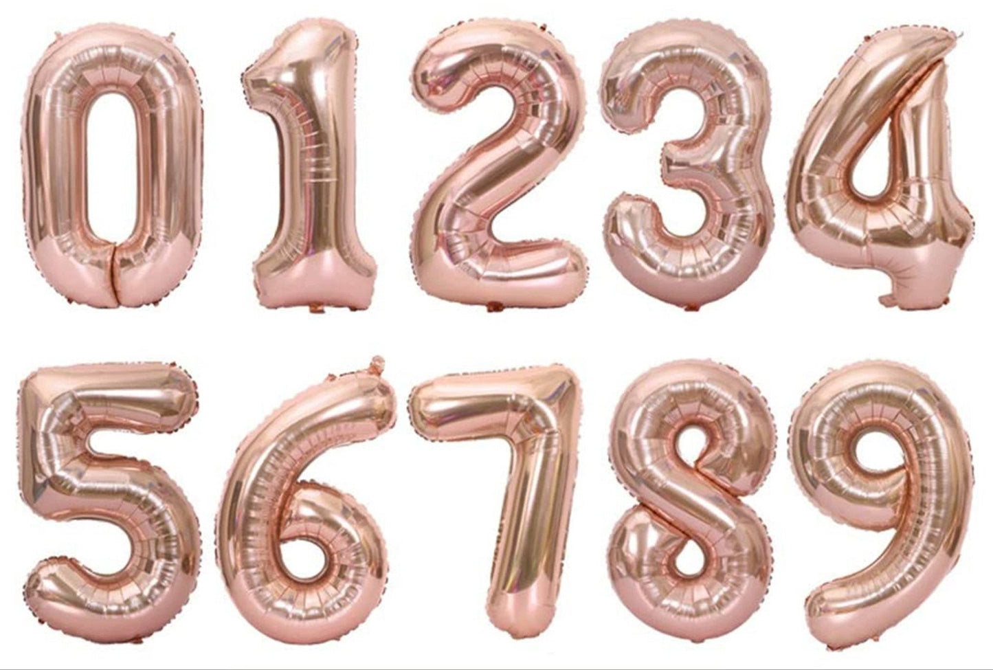34" Balloon Numbers - Rose Gold - Party America