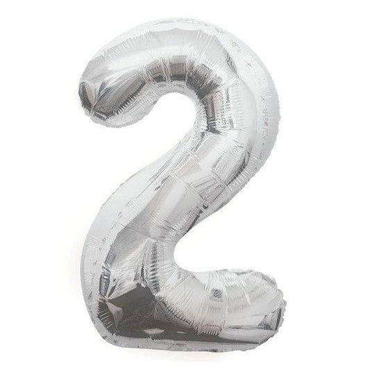 34" Balloon Numbers - Silver - Party America