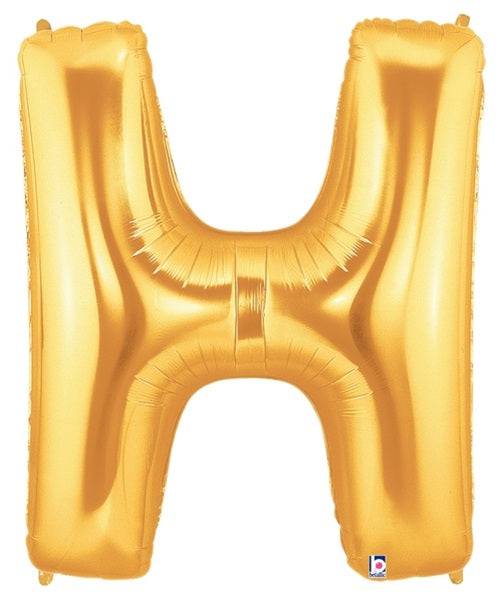 34" Megaloon Letter H - Gold