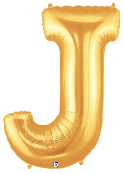 34" Megaloon Letter J - Gold