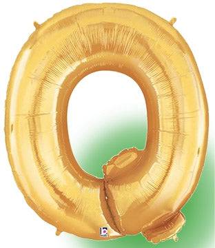 34" Megaloon Letter Q - Gold