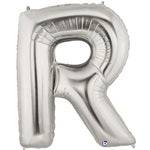 34" Megaloon Letter R - Silver