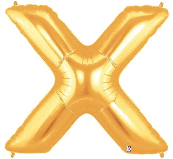34" Megaloon Letter X - Gold