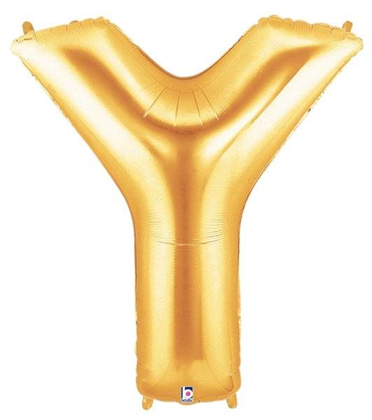 34" Megaloon Letter Y - Gold