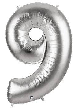 34" Megaloon Number 9 - Silver