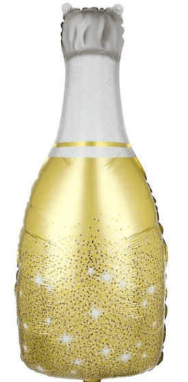 36" Gold Champagne Bottle
