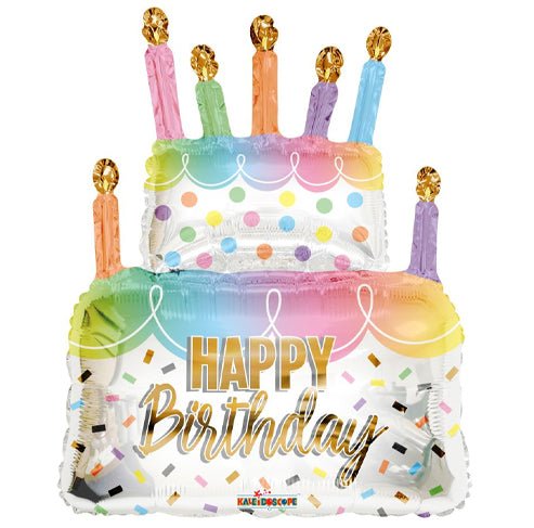 36" Happy Birthday Pastel Cake - Conver USA